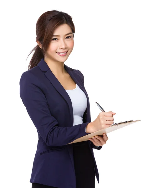 Young asian businesswoman in business suit — Stock Photo, Image