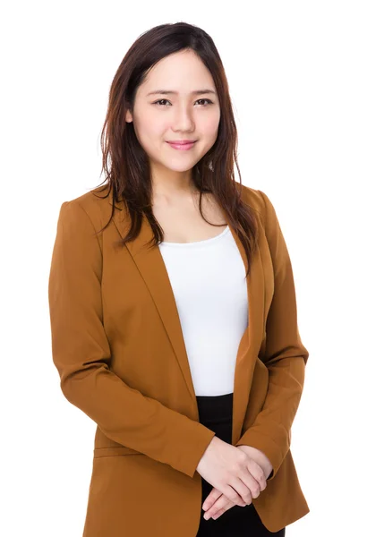 Jeune femme d'affaires asiatique en costume d'affaires — Photo