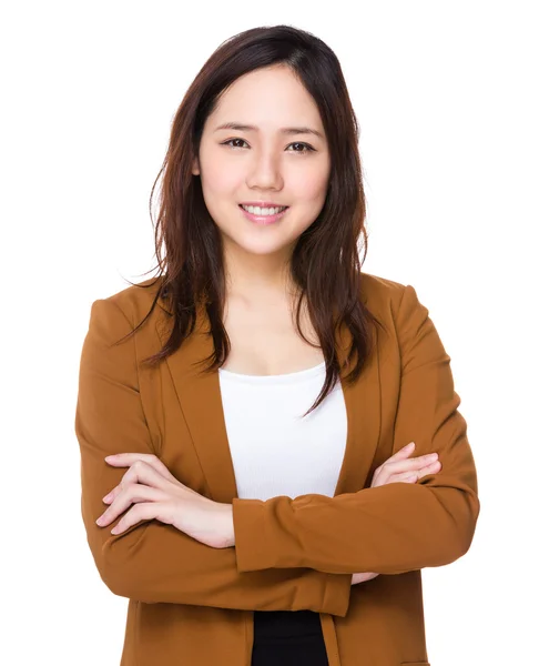 Young asian businesswoman in business suit — Stock Photo, Image