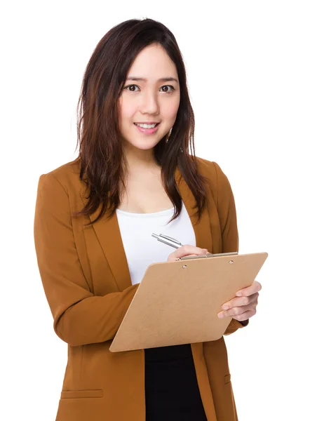 Joven asiática mujer de negocios traje — Foto de Stock