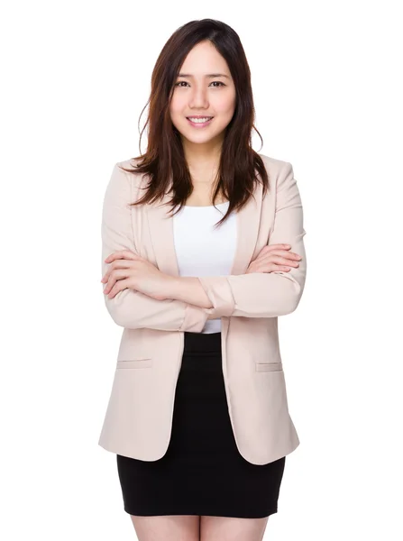 Joven asiática mujer de negocios traje — Foto de Stock