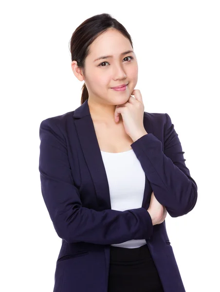 Young asian businesswoman in business suit — Stock Photo, Image