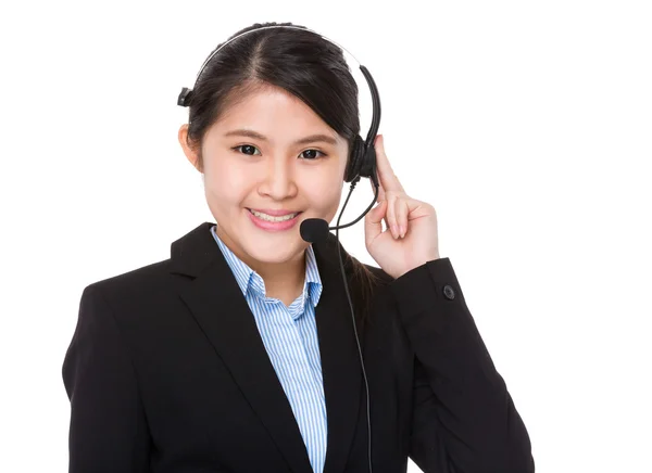 Asiatico femmina cliente servizi operatore — Foto Stock