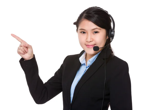 Asiatische weiblich customer services operator — Stockfoto