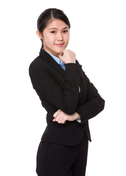 Junge asiatische Geschäftsfrau in Business-Anzug — Stockfoto