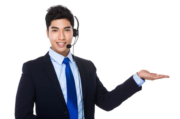 Asian customer services assistant — Stock Photo, Image