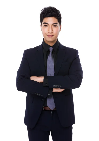 Asiático guapo empresario en traje de negocios — Foto de Stock