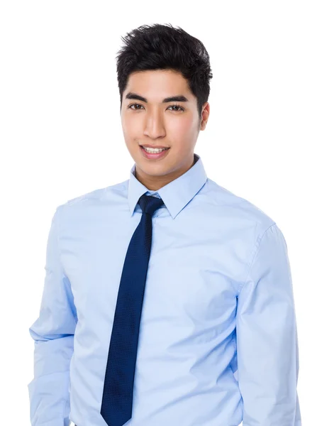 Asiatique beau homme d'affaires en chemise bleue — Photo