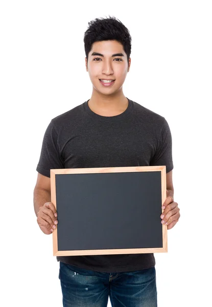 Asian young man in brown t-shirt — Stock Photo, Image