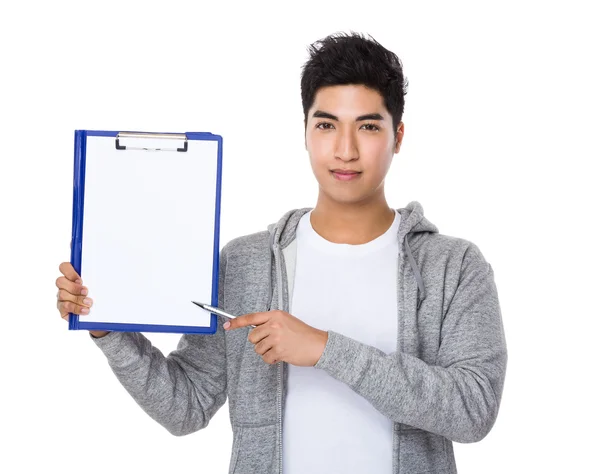 Asiatique jeune homme en sweat à capuche gris — Photo