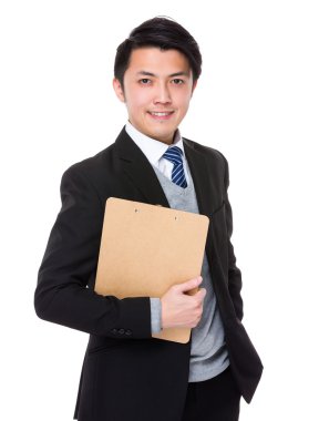 İş takım elbiseli genç Asyalı işadamı