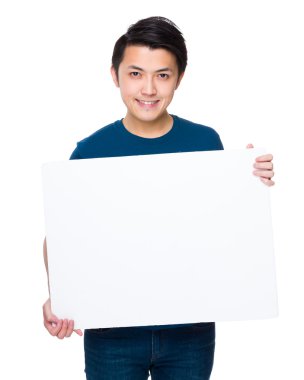 Mavi t-shirt Asya genç adam