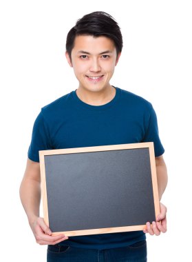 Mavi t-shirt Asya genç adam