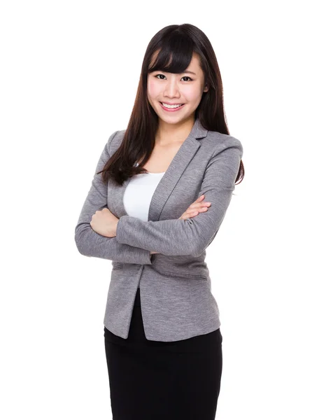 Young asian businesswoman in business suit — Stock Photo, Image