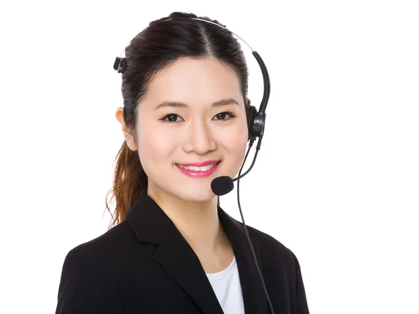 Mujer asiática operador de servicios al cliente — Foto de Stock