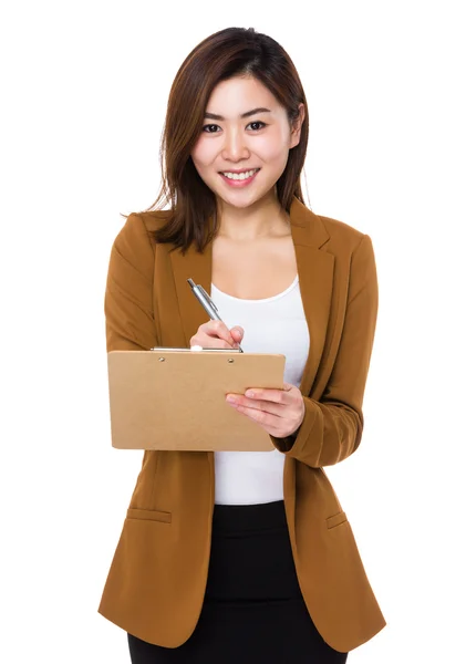 Joven asiática mujer de negocios traje — Foto de Stock