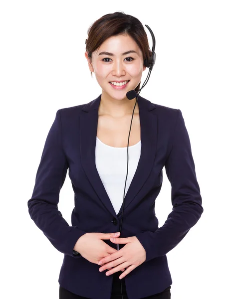 アジア女性カスタマー サービス オペレーター — ストック写真