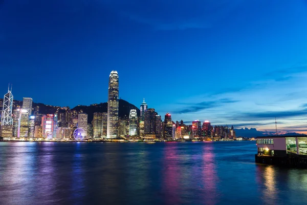 Hong kong stad på natten — Stockfoto