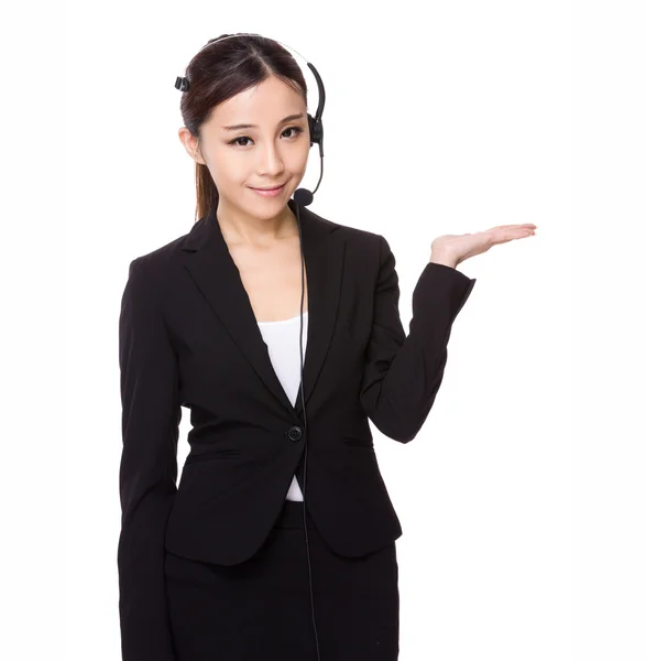 Asiatico femmina cliente servizi operatore — Foto Stock