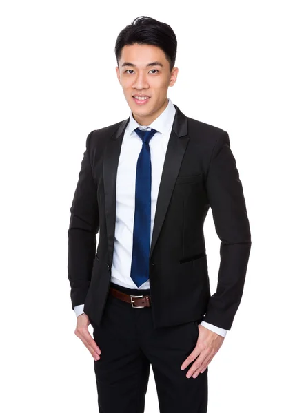 Handsome asian businessman in business suit — Stock Photo, Image