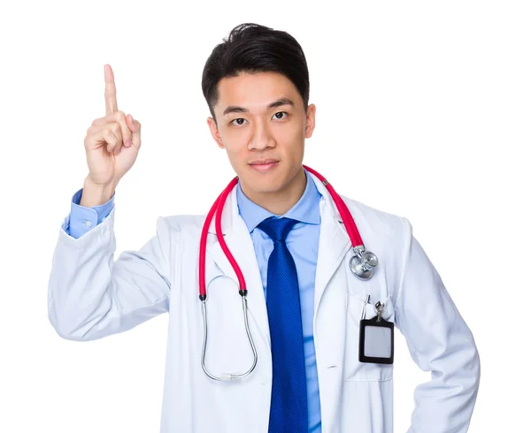 Asian male doctor in white coat — Stock Photo, Image