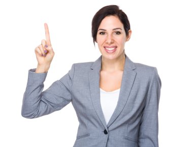 İş takım elbiseli genç beyaz işkadını