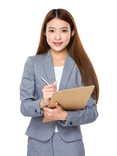 Joven asiática mujer de negocios traje — Foto de Stock