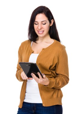 kahverengi hırka beyaz genç kadın