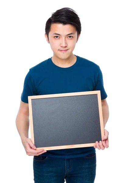 Asiático bonito homem em azul t-shirt — Fotografia de Stock