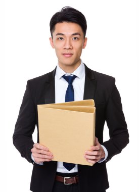 İş takım elbiseli genç Asyalı işadamı