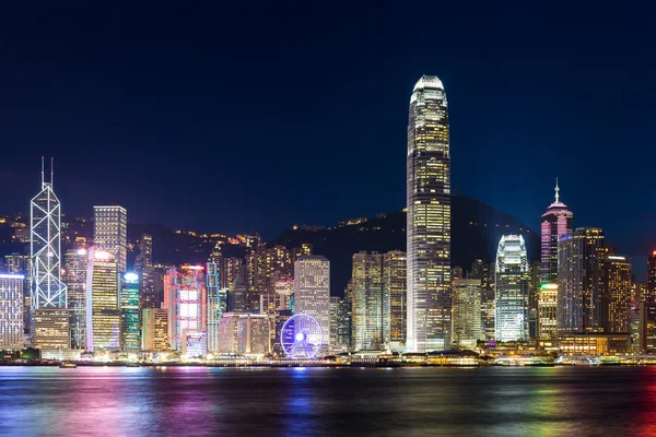 Hong kong cidade à noite — Fotografia de Stock