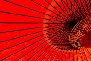 Japon kırmızı şemsiye çerçeve