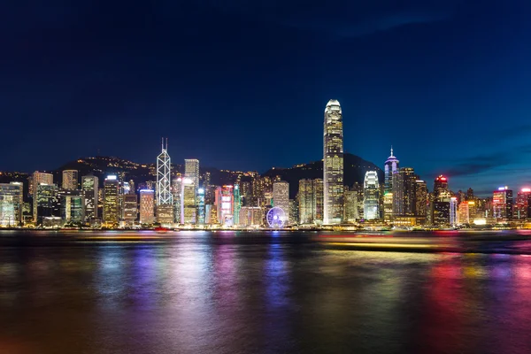 Hong kong stad på natten — Stockfoto