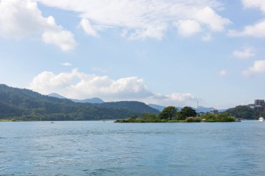 Tayvan güneş ay Gölü manzaralı görünüm