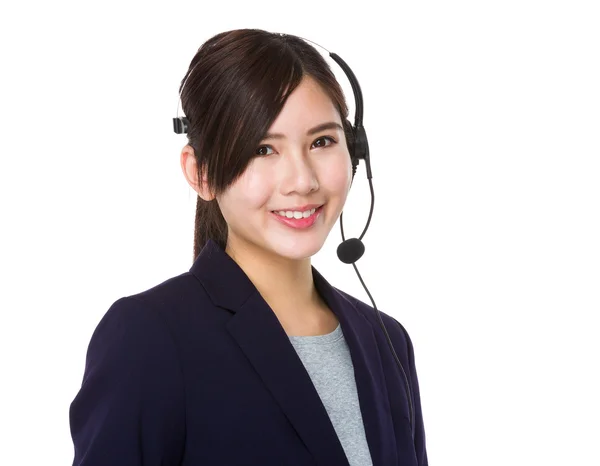 Kundendienstmitarbeiter mit Headset — Stockfoto