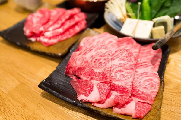 海鲜牛肉和猪肉片 — 图库照片