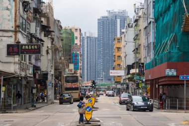 Hong Kong 31 Mart 2024: Kowloon ilçesindeki eski caddeler ve binalar