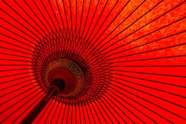 Japanese red umbrella clipart