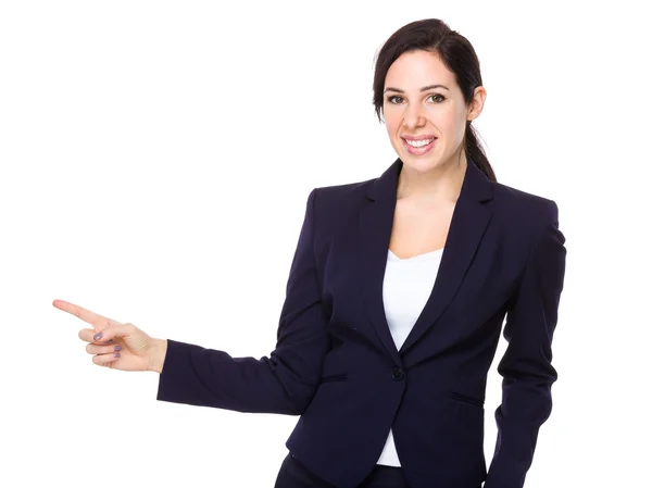 Young caucasian businesswoman in business suit — Stock Photo, Image