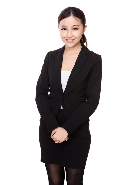 Joven mujer de negocios asiática en traje de negocios — Foto de Stock
