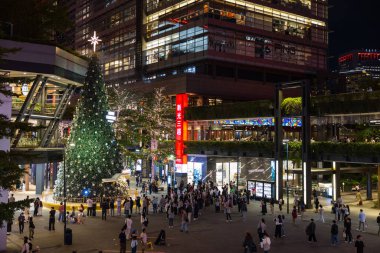 Tayvan 24 Ekim 2025: Taipei Xinyi bölgesinde Noel ağacı süslemesi