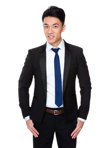 Jeune homme d'affaires asiatique en costume d'affaires — Photo