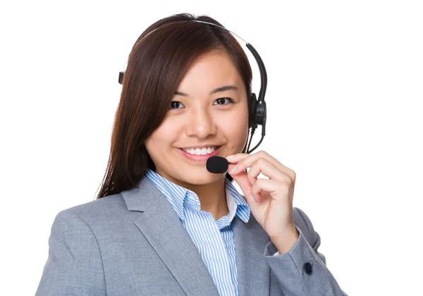 Klantenservice met headset — Stockfoto