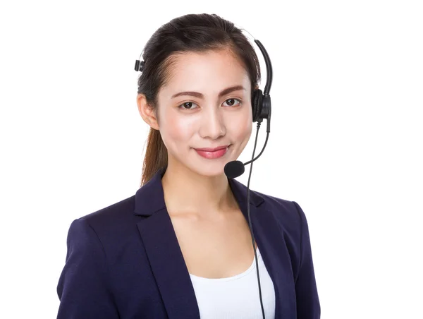 Représentant du service client avec casque — Photo