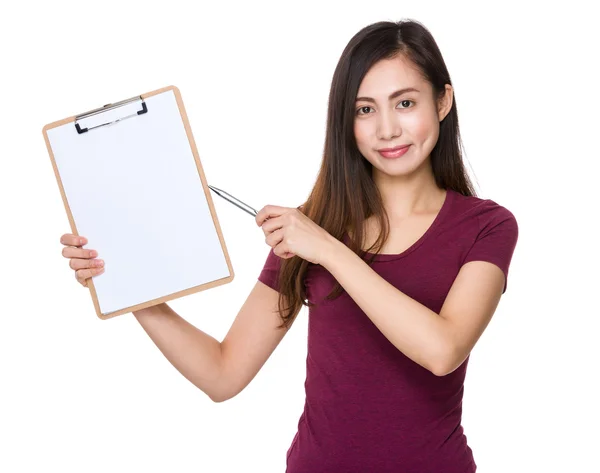 Asian young woman in red t-shirt — Stock Photo, Image