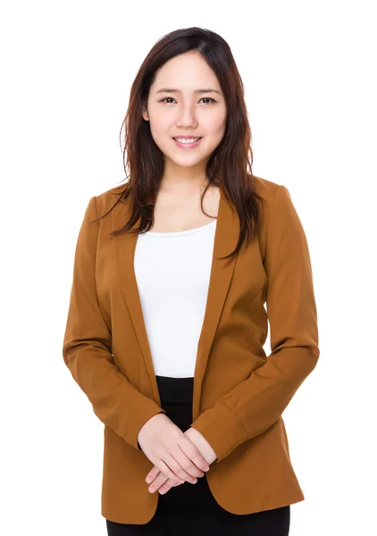 Jeune femme d'affaires asiatique en costume d'affaires — Photo