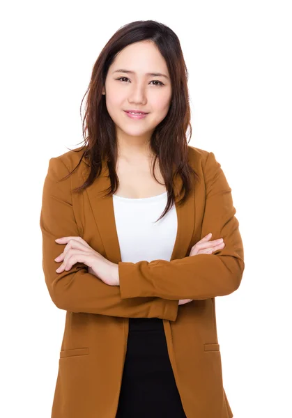 Junge asiatische Geschäftsfrau in Business-Anzug — Stockfoto