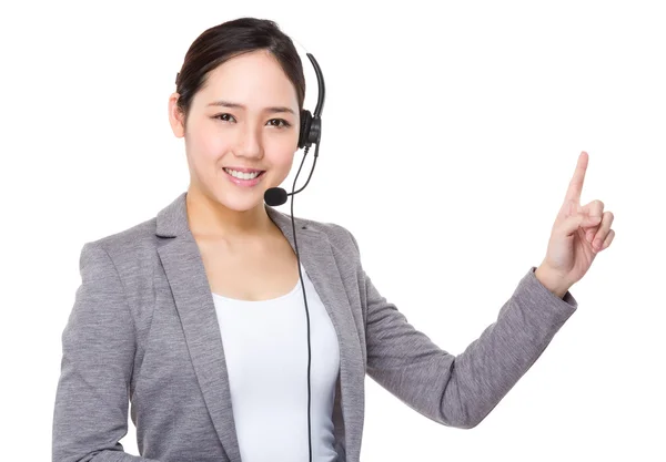 Customer services representative with headset — Stock Photo, Image