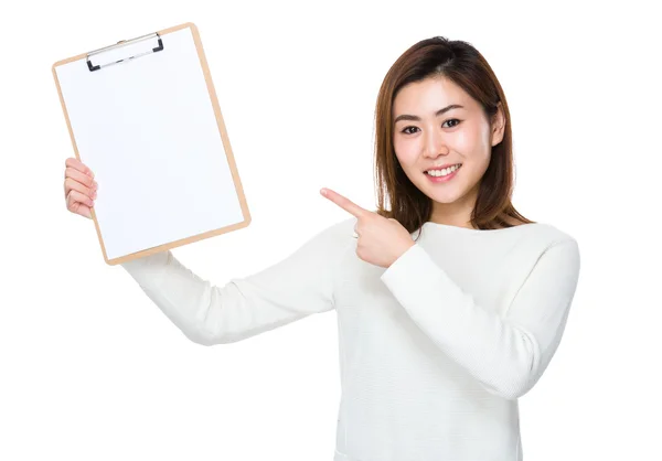 Asian young woman in white sweater — Stock Photo, Image