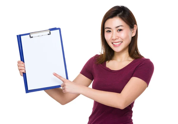 Asian young woman in red t-shirt — Stock Photo, Image